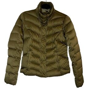 Eddie Bauer Chartreuse Green Down Puffer